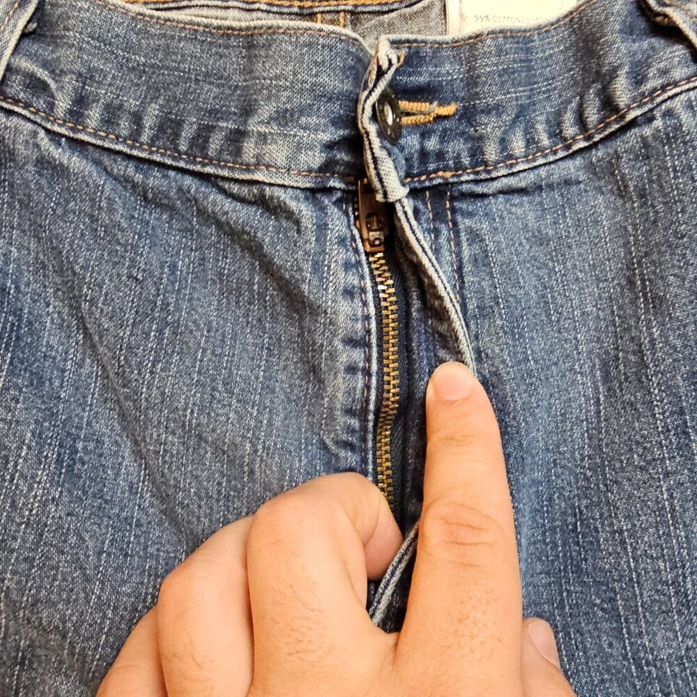 Y2K Eddie Bauer Bootcut Jeans Womens 18R Blue High Rise Denim Stretch Cotton - Picture 4 of 11